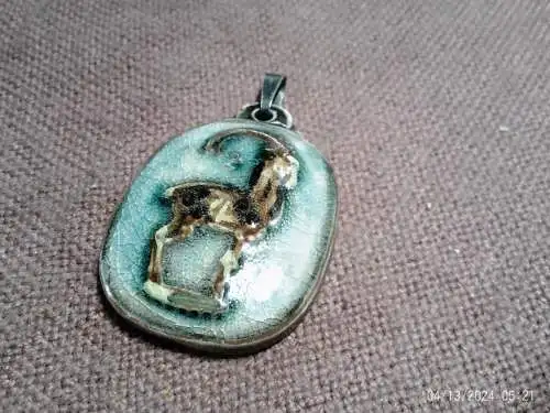 Karlsruher Majolika  Sternzeichen Steinbock Art Deko 