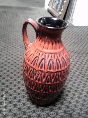 Bay Keramik Vase Bodo Mans Formnr.: 232-25 Inka Dekor Höhe 26cm um 1965-75 entstanden! aus der Vitrine