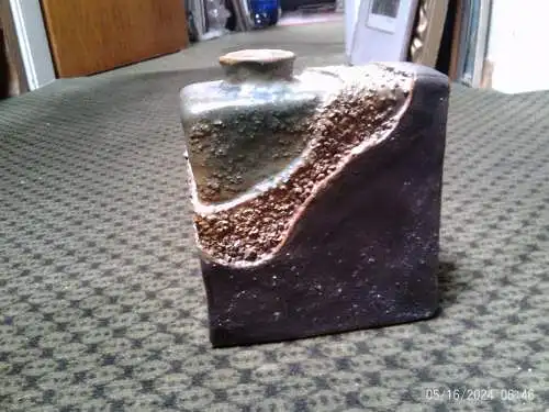 Helmut Friedrich Schäffenacker 1921-Ulm-2010 r brutalistische /modernistische Keramik Schornsteinvase   um 1960