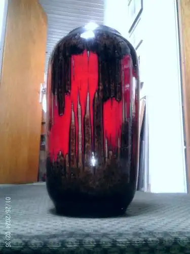 XXL Vulkan Fat Lava Lora Scheurich schöne Lora Bodenvase 546-50= 50 cm hoch !