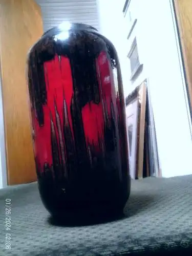 XXL Vulkan Fat Lava Lora Scheurich schöne Lora Bodenvase 546-50= 50 cm hoch !