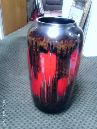 XXL Vulkan Fat Lava Lora Scheurich schöne Lora Bodenvase 546-50= 50 cm hoch !