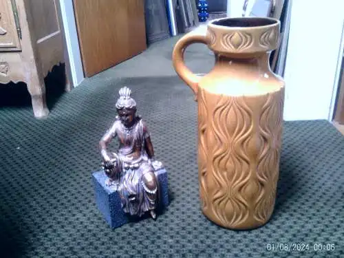 Scheurich XXL 285 / 45Amsterdam Vintage vase, made in the 1970s Senffarben