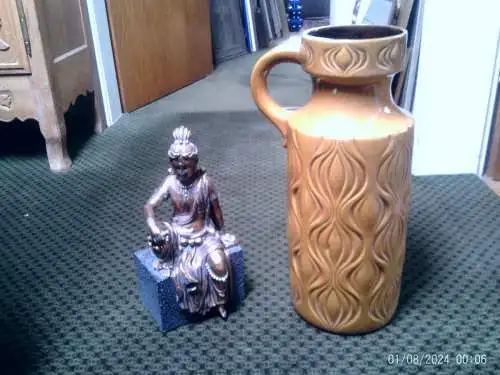 Scheurich XXL 285 / 45Amsterdam Vintage vase, made in the 1970s Senffarben