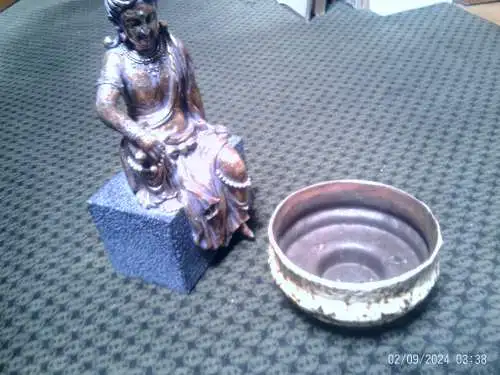 Gabriele Spang brutalistische Pflanzenschale Ockerfarben um 1960 Formnr. 253/15 