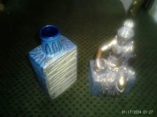 Scheurich Vase in Lauflasur mit Blautönen Formnr,; 281-30 Höhe 31cm 