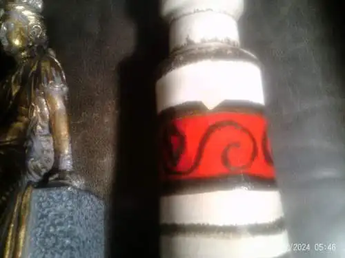  Scheurich Vase  Formnr,; 205-32 Höhe 32cm Etikett Mid Century 1970 au der Vitrine !