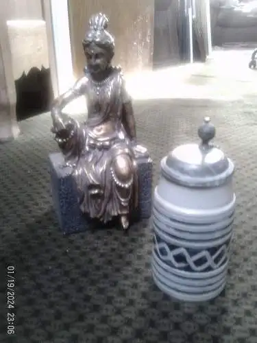 Westerwälder Walzenkrug um 1740-1780 Mittelfranken  dunkles Kobaldblau  Ritzdekor ? H: 23cm Punzierungen !!