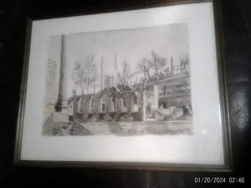 Aquarell St. Antony-Hütte in Oberhausen  signiert P oder F Klingel gemalt um 1930 Maße gerahmt:36 x 30 cm    sehr farbenfrisch 