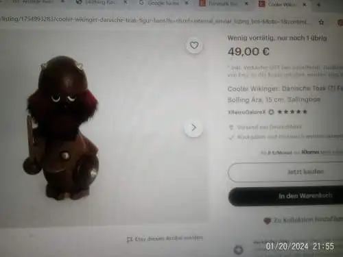 Sallingboe Wickinger Figur Höhe: 21 cm  Designer Hans Bolling