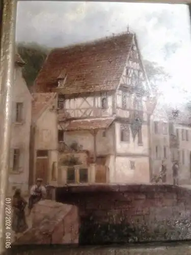 Spätromantiker deutsche Malschule : "Dorfidyle wohl Mühlacker Dürrmenz " um 1880 ?