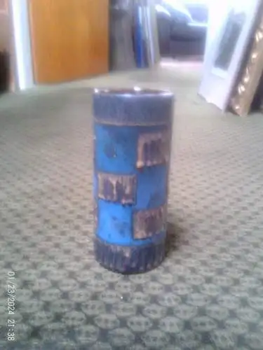 Carstens Tönnishof Keramik Vase 683-18 sautistisches Dekor 1960 Ära H: 18 cm Designer war Hans Welling   aus meiner Vitrine