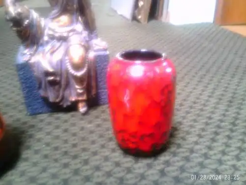 Scheurich Keramik  -14 Fat Lava Dekor Dekor 1960 Ära H: 18 cm   aus meiner Vitrine