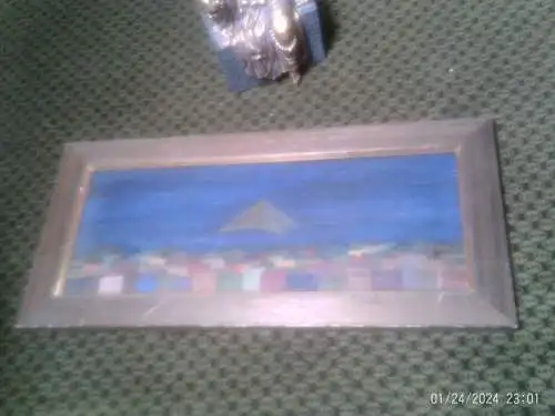 Leeb Nathan 1906-1990"Stadtidylle mit Pyramide"Impressionistisches Gemälde