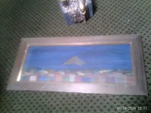 Leeb Nathan 1906-1990"Stadtidylle mit Pyramide"Impressionistisches Gemälde