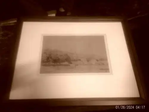 " Stadtstaffage von Szentendre Ungarn" signiert B.I. datiert 88 (1888) Aquarell gerahmt : 48,5cm x 39cm 