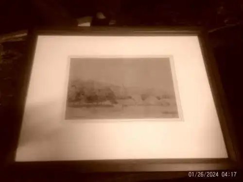 " Stadtstaffage von Szentendre Ungarn" signiert B.I. datiert 88 (1888) Aquarell gerahmt : 48,5cm x 39cm 