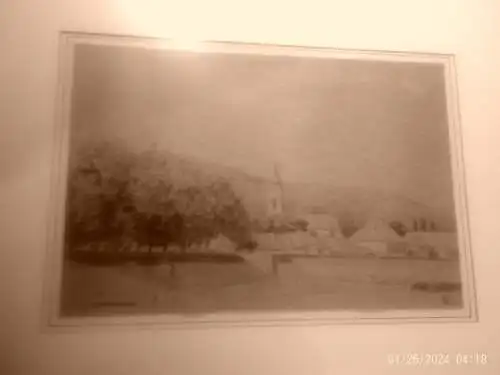 " Stadtstaffage von Szentendre Ungarn" signiert B.I. datiert 88 (1888) Aquarell gerahmt : 48,5cm x 39cm 