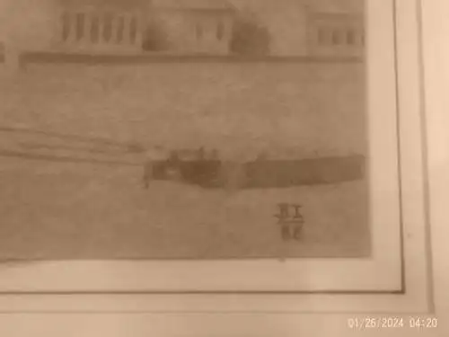 " Stadtstaffage von Szentendre Ungarn" signiert B.I. datiert 88 (1888) Aquarell gerahmt : 48,5cm x 39cm 