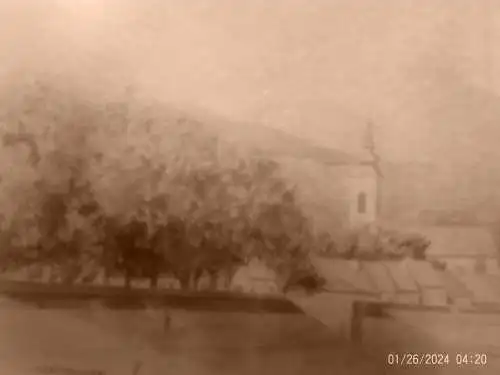 " Stadtstaffage von Szentendre Ungarn" signiert B.I. datiert 88 (1888) Aquarell gerahmt : 48,5cm x 39cm 