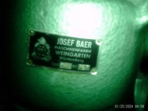 Maschinen Bau Josef Baer , Cutter = Bürsten Schneider Elektrische Maschine mit Motor & Kabel Anschluss zuzätzlicher Arbeitsschlitten