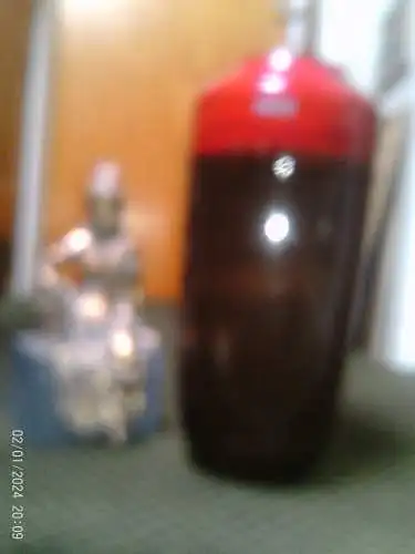  Europe Line Dekor in Rot und Hellbraun Scheurich 517-45 Etikett um 1965 Höhe 45 cm aus der Vitrine