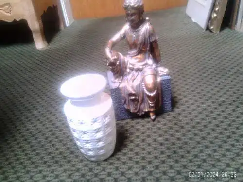  berühmtes Dekor Prisma herrlich weiss Vase 60er Jahre Scheurich 261-18 Höhen  18 cm 