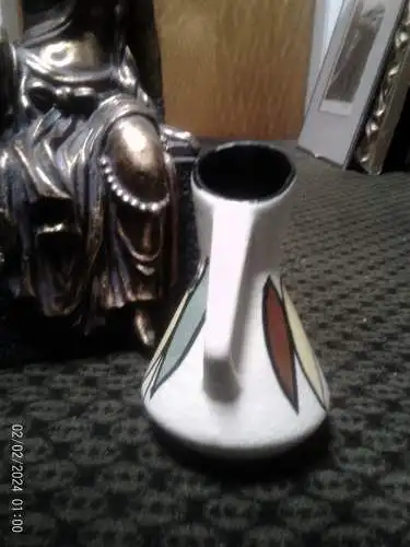 Heinz Siery Design Fohr kleine Keramik Graffiti Dekor Etikett H: 13,5 cm  von 1958 !!!!!!!!!!!!!