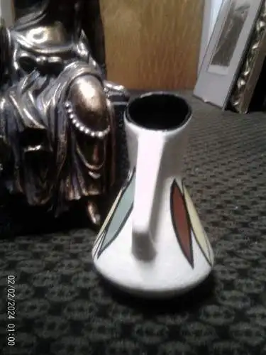 Heinz Siery Design Fohr kleine Keramik Graffiti Dekor Etikett H: 13,5 cm  von 1958 !!!!!!!!!!!!!