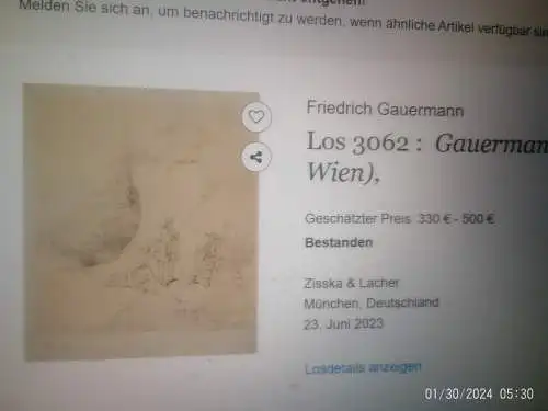 Friedrich Gauermann 1807-1862 "Gams Jäger in den Alpen "