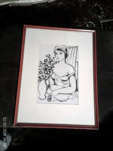 Max Hauschild 1907Leipzig1961 "Mädchen mit Rose" Provenienz Kunsthaus Bühler Stuttgart 