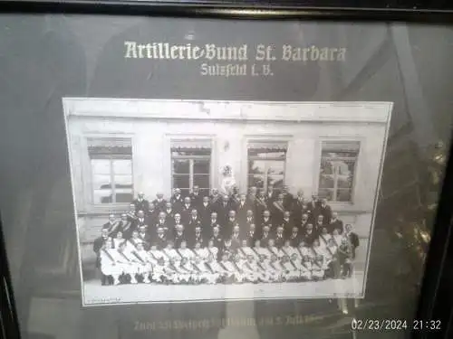 Artillerie Bund St. Barbara Sulzfeld i.B. zum 25 jährigen Jubiläum am 5 Juli 1925