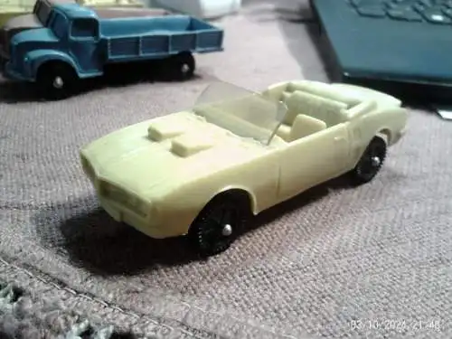 Stelco /Germany/ Vinyl Line Pontiac Convertible Cabriolet Blue 2 Vinyl au der Sammlervitrine Top erhalten!!