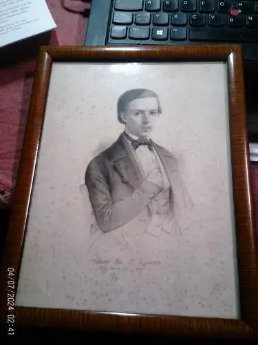 Stahlstich " Wilmar H.Zimmern " datiert 1848  zeitlich fallend in die Märzrevolution 1848 