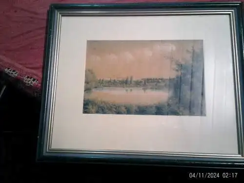 Leopold Graf von Kalckreuth (1855–1928) "Dampfzugfahrt Nürnberg nach Fürth" signiert LvK datiert 1880