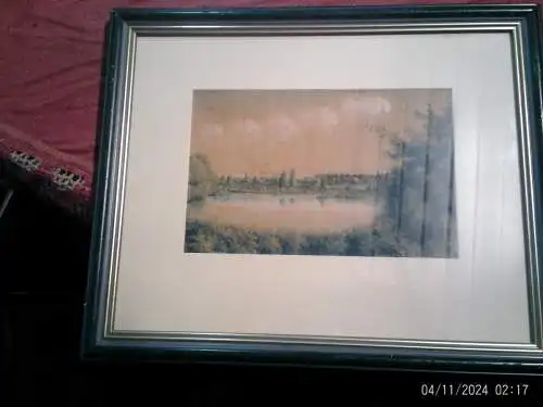 Leopold Graf von Kalckreuth (1855–1928) "Dampfzugfahrt Nürnberg nach Fürth" signiert LvK datiert 1880