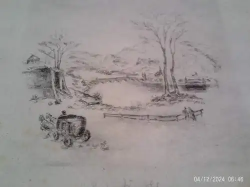 Rudolf Finzer 1990 Gerlochsheim/Baden tätig in Heidelberg "Blick von der Höhe ins Neckartal auf Heidelberg "