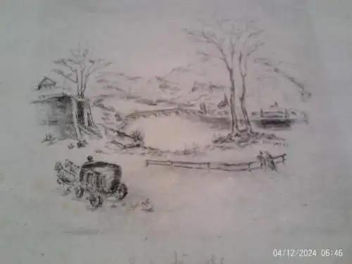 Rudolf Finzer 1990 Gerlochsheim/Baden tätig in Heidelberg "Blick von der Höhe ins Neckartal auf Heidelberg "