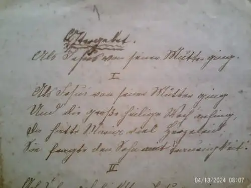 Albert Ernst Anton Becker 1834   Quedlinburg - 1899 Berlin  Kinderlied "Als Jesus von seiner Mutter gieng“ geschrieben um 1880