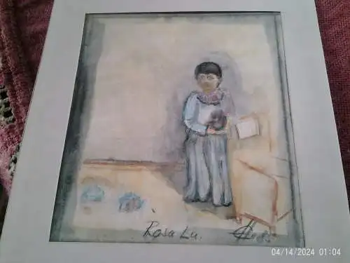 Salvador Dalí.  Salvador Dalí (1904–1989)  "Rosa Lu " aquarell  monogrammiert  datiert 85 