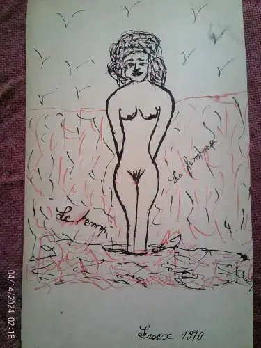 Gaston Leroux  Autor 1868 - 1927 oder Gaston Veuvenot Leroux (der Bildhauer, 1854-1942) "Frauenakt" datiert 1910 