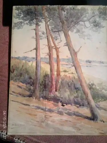 Ambrose Scrivener (1843-1905)."Französische Küste"  Aquarell