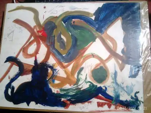 "Abstraktes Gemälde, möglicherweise in der Art des Informel"   ausgezeichnet 2 Preis Künstlerbund Mannheim !!