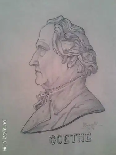 Modesto Bargalló 1894-1981 " Goethe" Blz signiert 1916 datiert