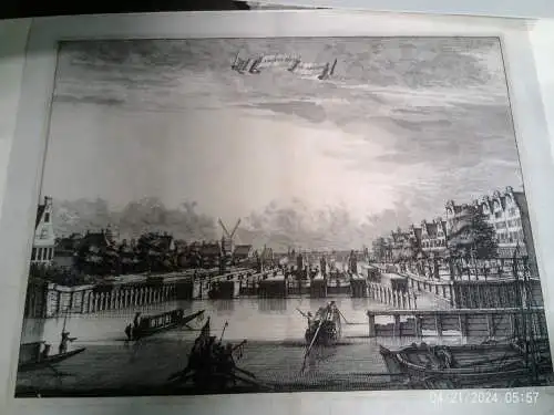 Caspar Commelin 1636 - 1693 "AMSTEL D´AMSTEL SLUYS EN BRUGH " 
