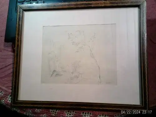 Hermann Both 1826-18612Romantische italienische Landschaft " Frühwerk Blz als Vorskizze für ein Hauptwerk