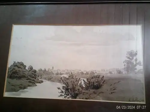 Lavierte Federzeichnung Friedrich (Fritz) Niklas "  " signiert datiert 1919