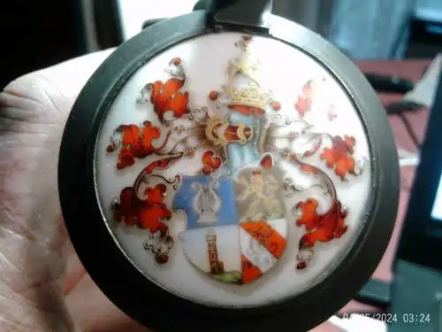 Studentenkrug für Josef Krets von Ottonia München (K.St.V. Ottonia München im KV) datiert  Fastnacht 1903 