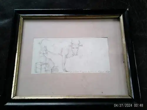 TOP-RARITÄT: Signierte Romantik-Handzeichnung von 1820 