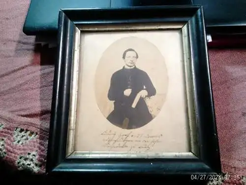  Ludwig Graf v. Wisner (Wiesner) Historisches Portraitfoto & Musiker-Dokument in  originale Rahmung 